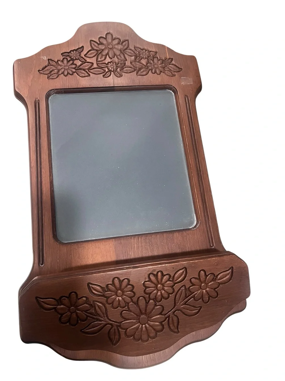 Vintage Handmade Wooden Chalkboard/ Message Board Carved Scroll Cabin